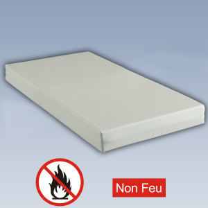 Matelas M1 non feu collectivité Blanc 90 x 190