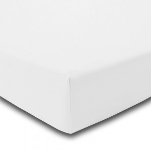 Drap Housse 130 x 190 blanc coton de Blanc des Vosges